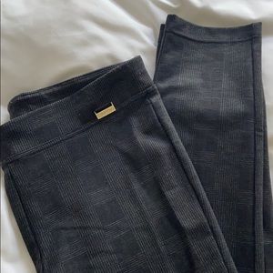 CALVIN KLEIN STRETCHY PLAID WORK PANTS